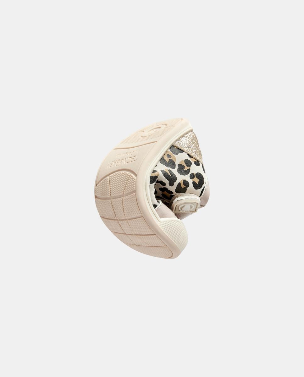 Sapatilhas Barefoot leopardo taupe TECNOBABY BY CONGUITOS Bege-2