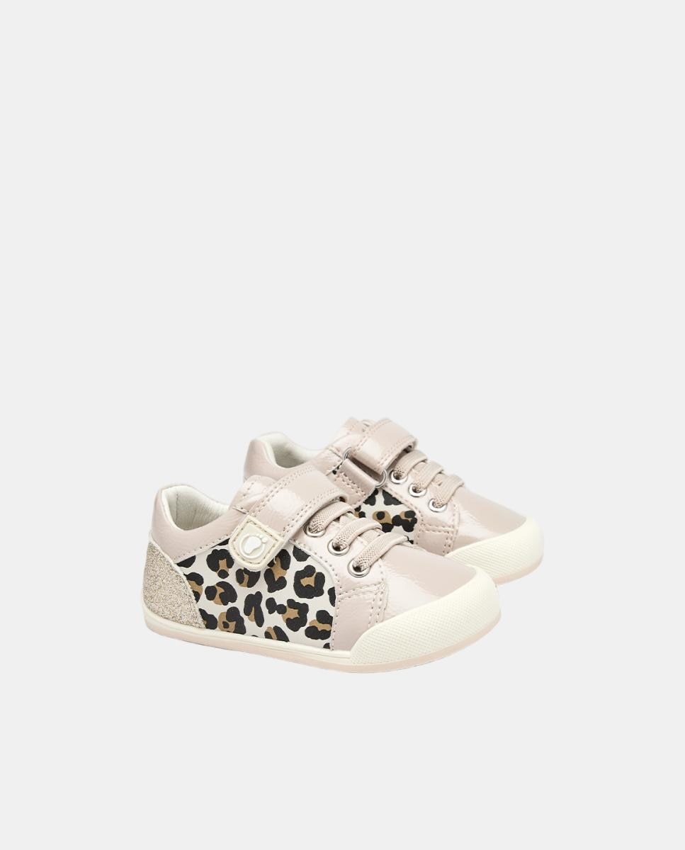 Sapatilhas Barefoot leopardo taupe TECNOBABY BY CONGUITOS Bege-3