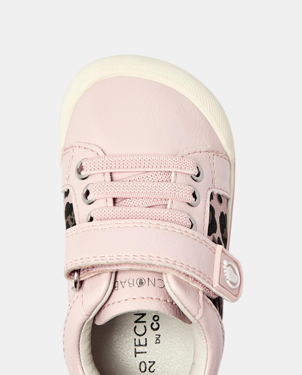 Sapatilhas Barefoot leopardo rosa TECNOBABY BY CONGUITOS Rosa-claro-3