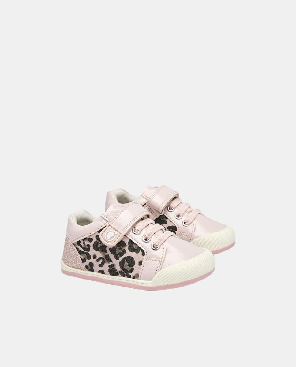 Sapatilhas Barefoot leopardo rosa TECNOBABY BY CONGUITOS Rosa-claro-4