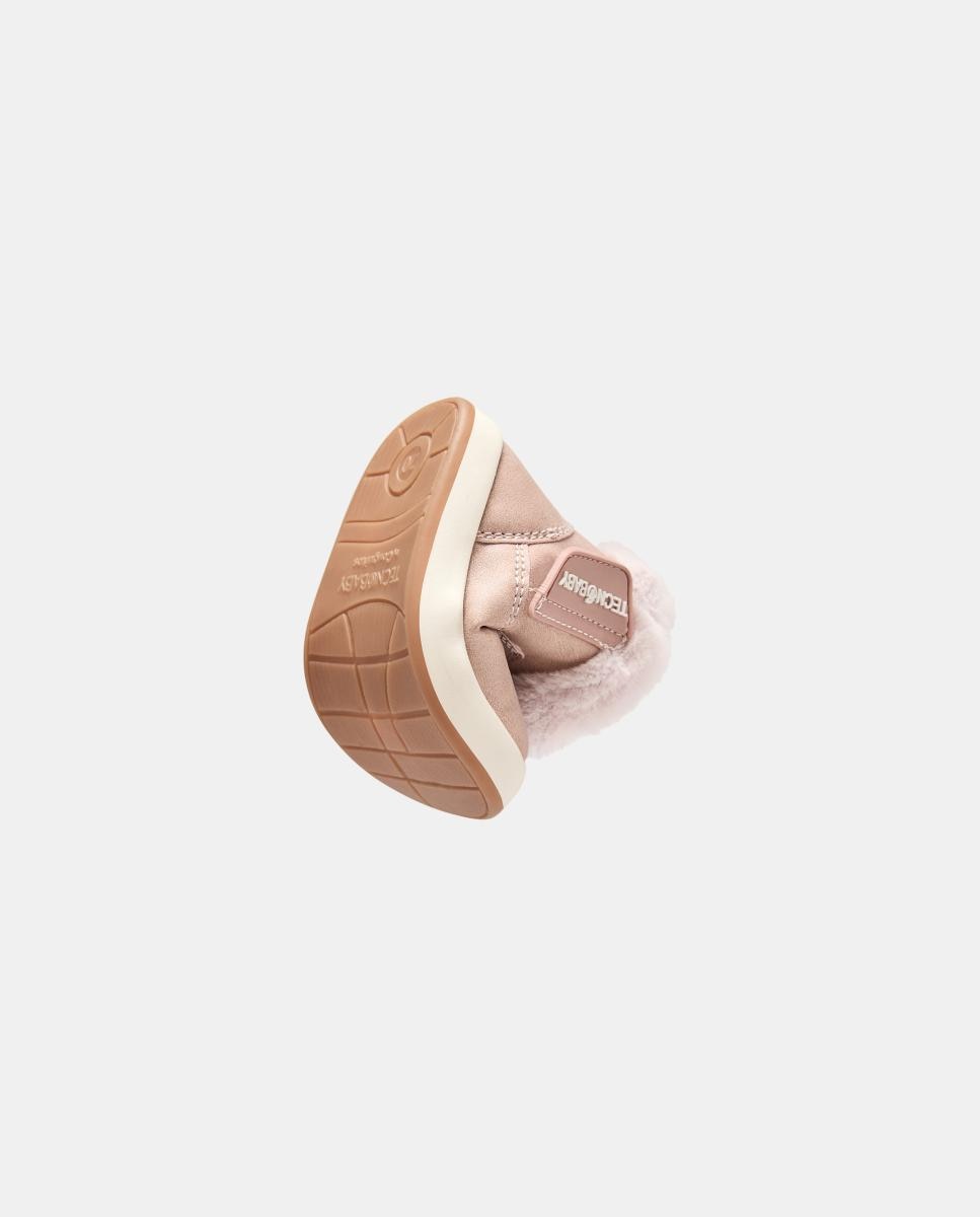 Bota Barefoot con pelo tan bebé niña - TECNOBABY BY CONGUITOS - Rosa pálido Rosa pálido-3