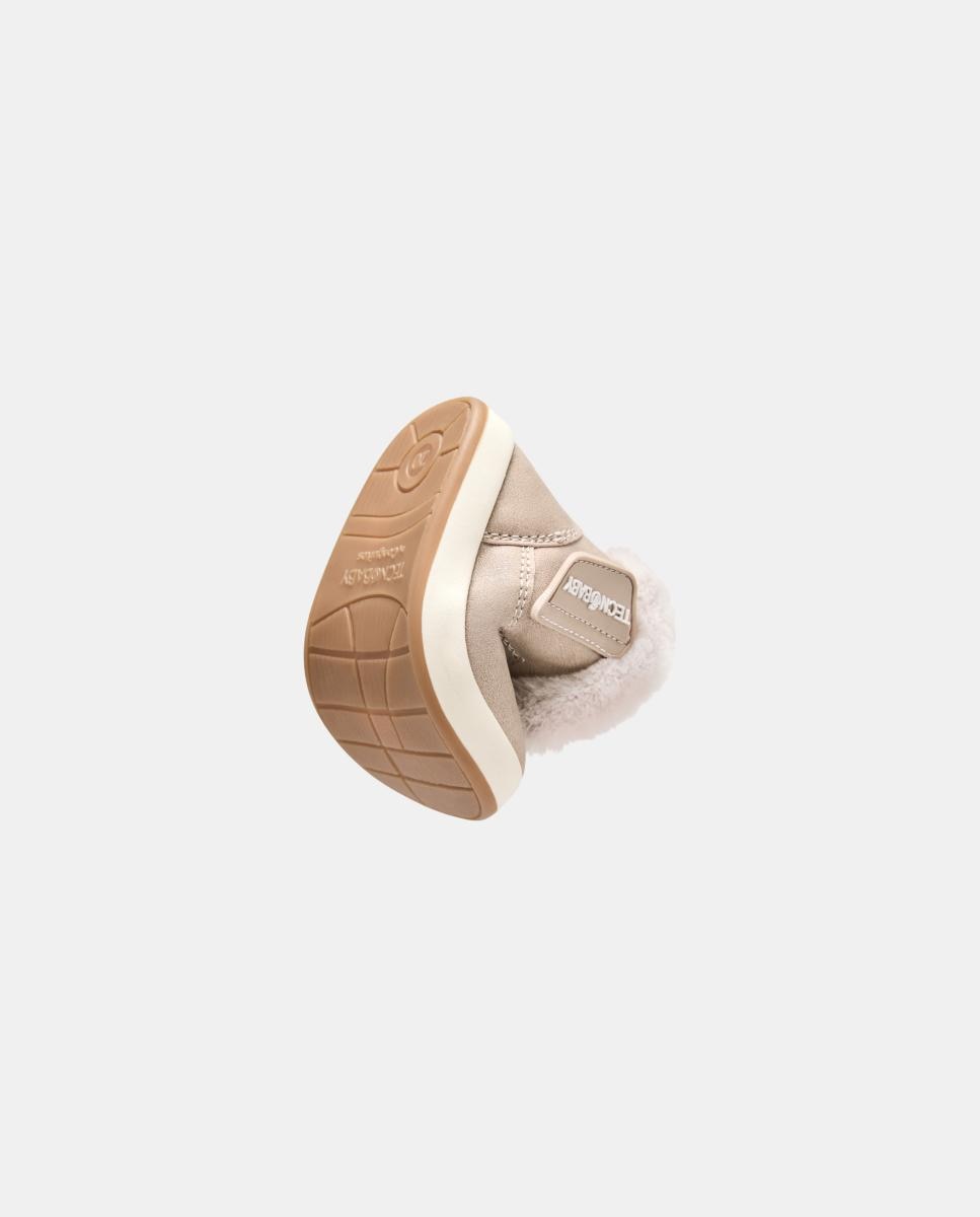 Bota Barefoot con pelo tan bebé niña - TECNOBABY BY CONGUITOS - Beige Beige-3