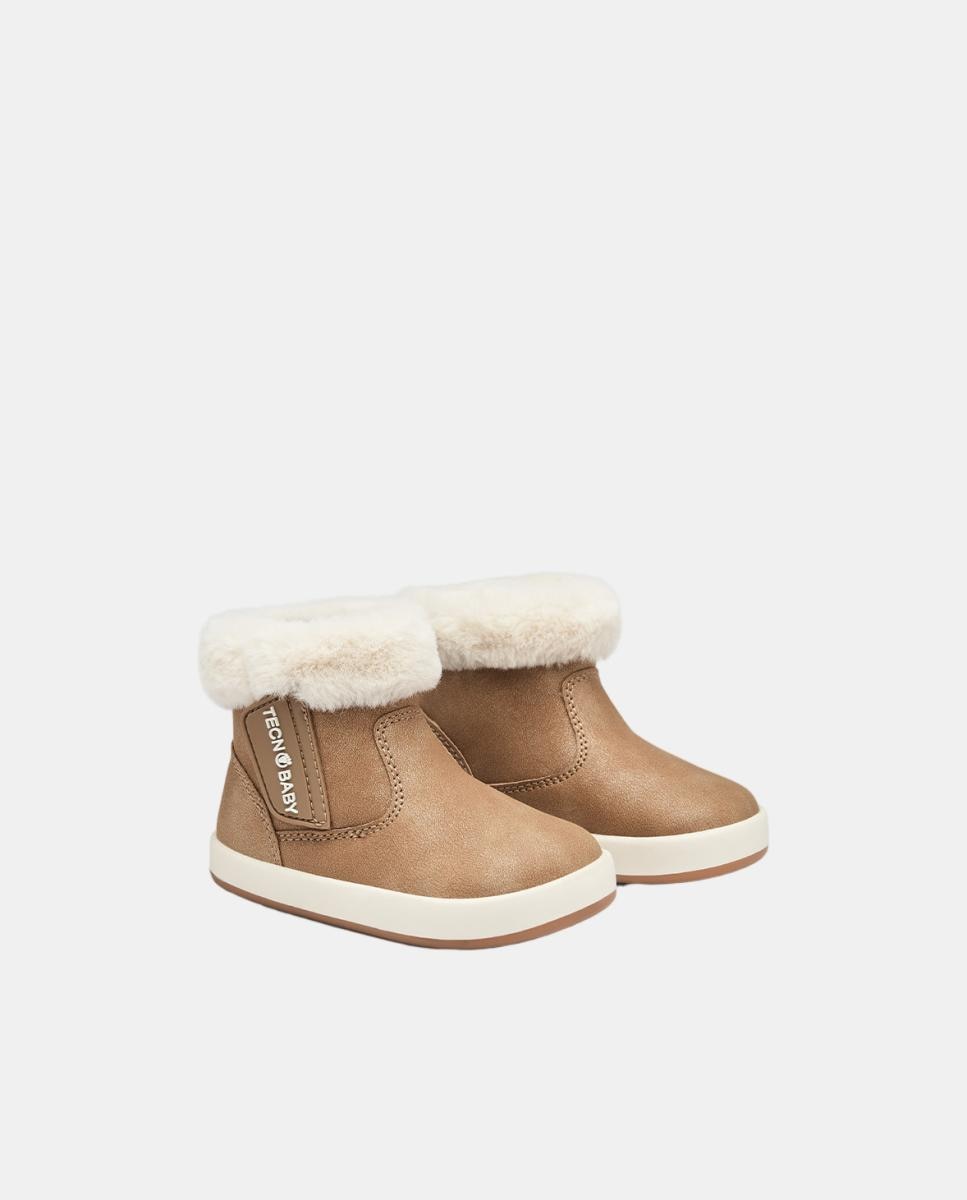 Bota Barefoot com pelo tan Couro-4