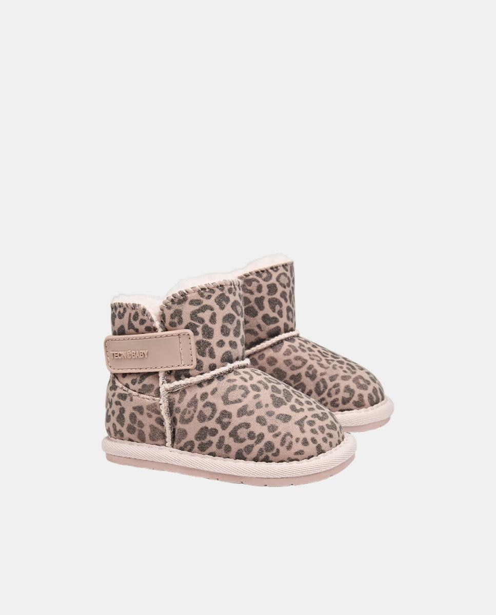 Bota Barefoot Australiana leopardo rosa Rosa-claro-2