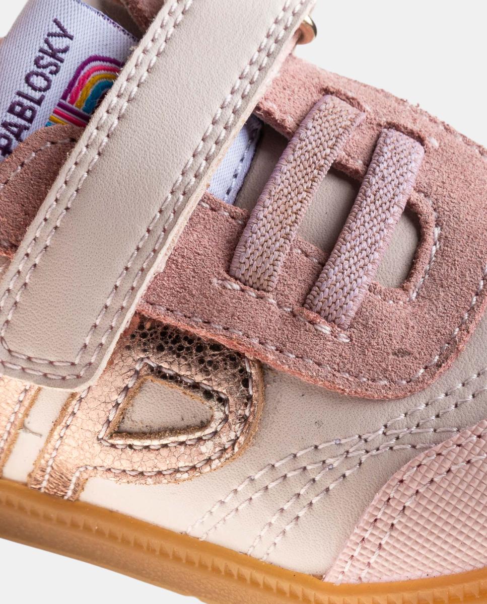 Sapatos Desportivos Barefoot de Bebé Pablosky Rosa-pastel-7