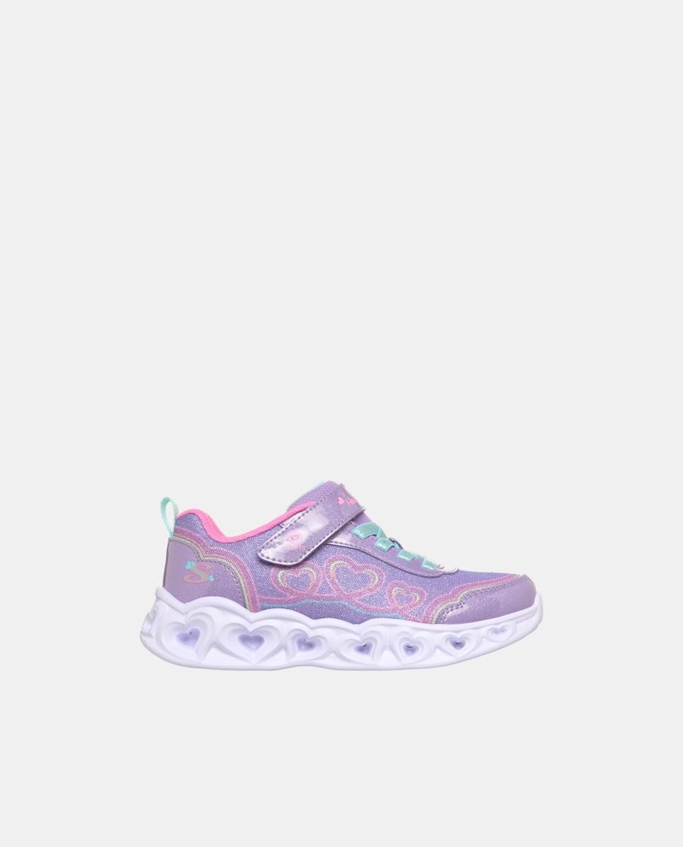 Zapatilla de bebé niña sport con luces - Skechers - Lila claro Lila claro-1