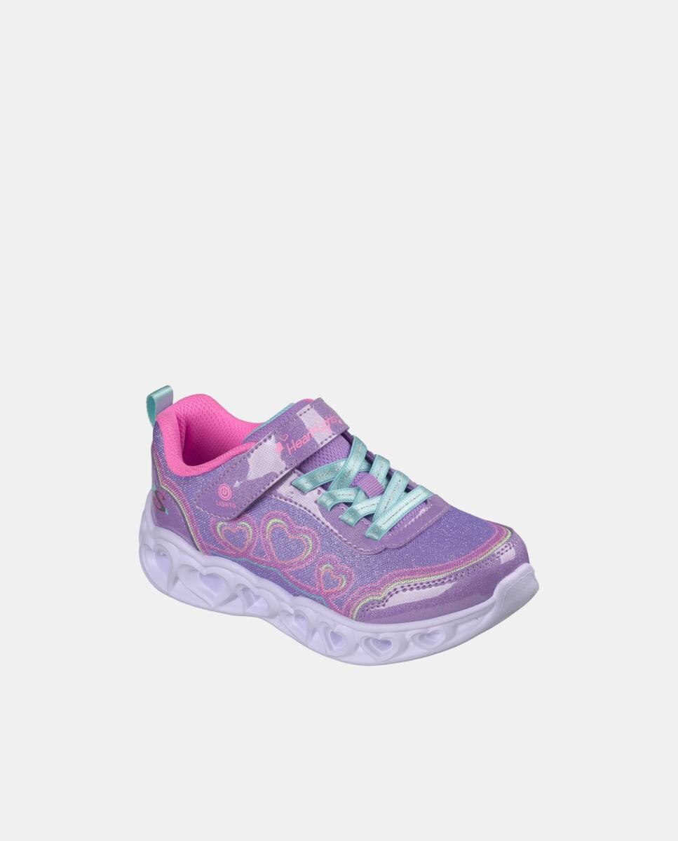 Zapatilla de bebé niña sport con luces - Skechers - Lila claro Lila claro-2
