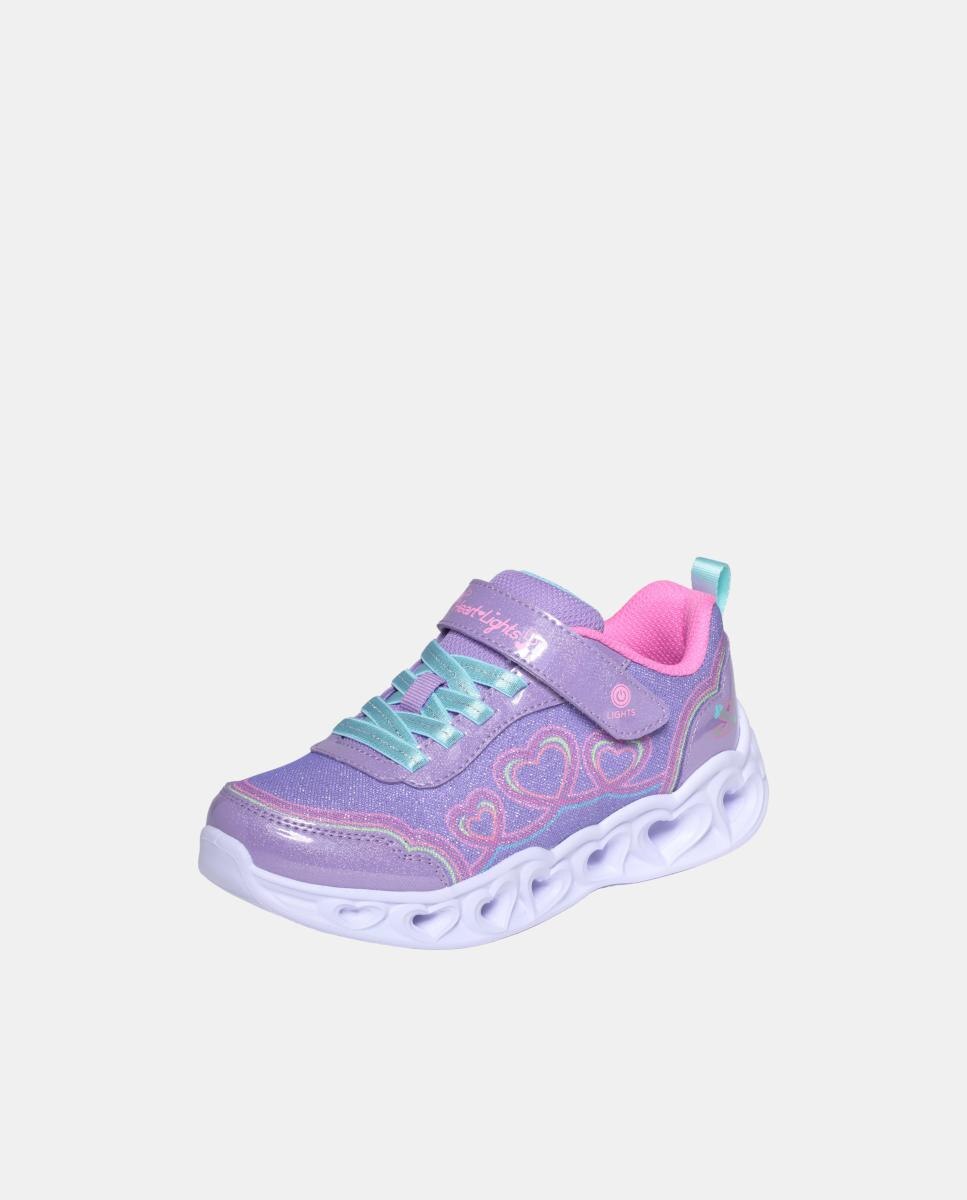 Zapatilla de bebé niña sport con luces - Skechers - Lila claro Lila claro-3