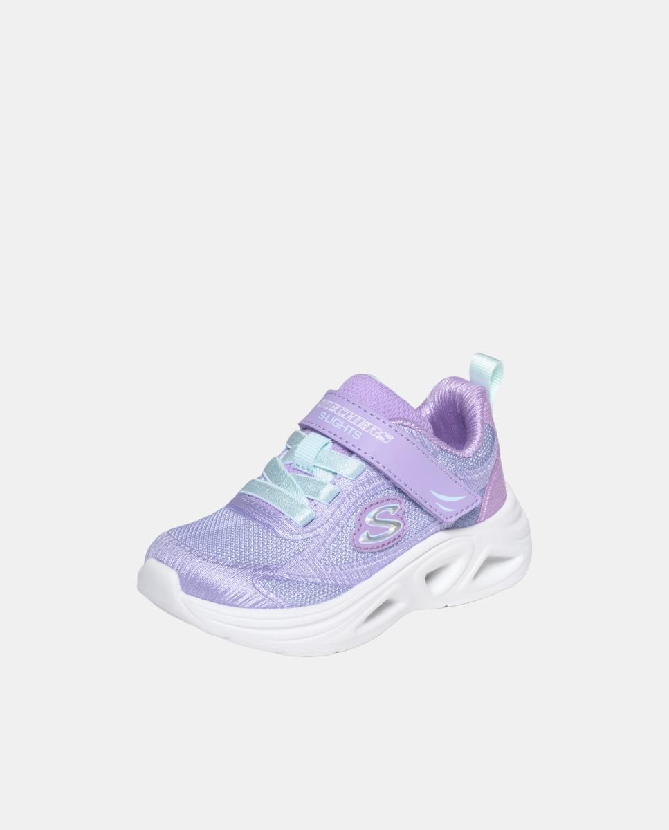 Zapatilla de bebé niña sport con luces - Skechers - Lila claro Lila claro-3
