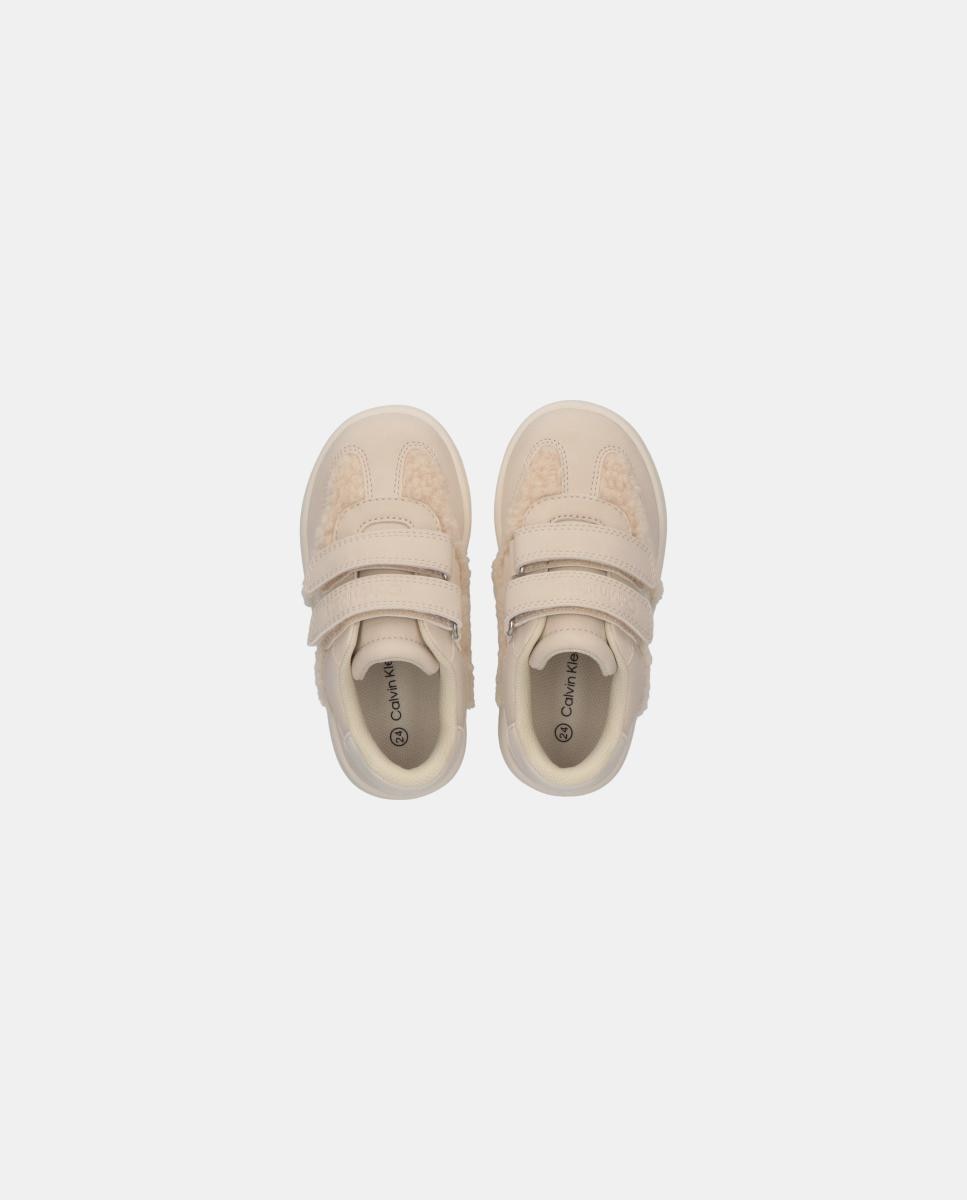 Zapatilla casco Calvin Klein con borreguito. - Beige Beige-3