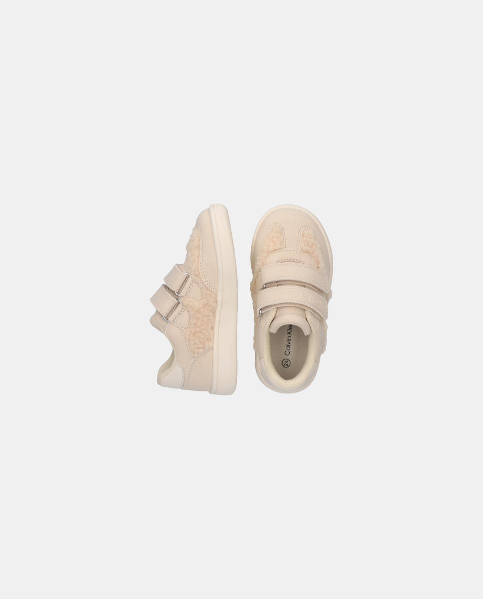 Zapatilla casco Calvin Klein con borreguito. - Beige Beige-4