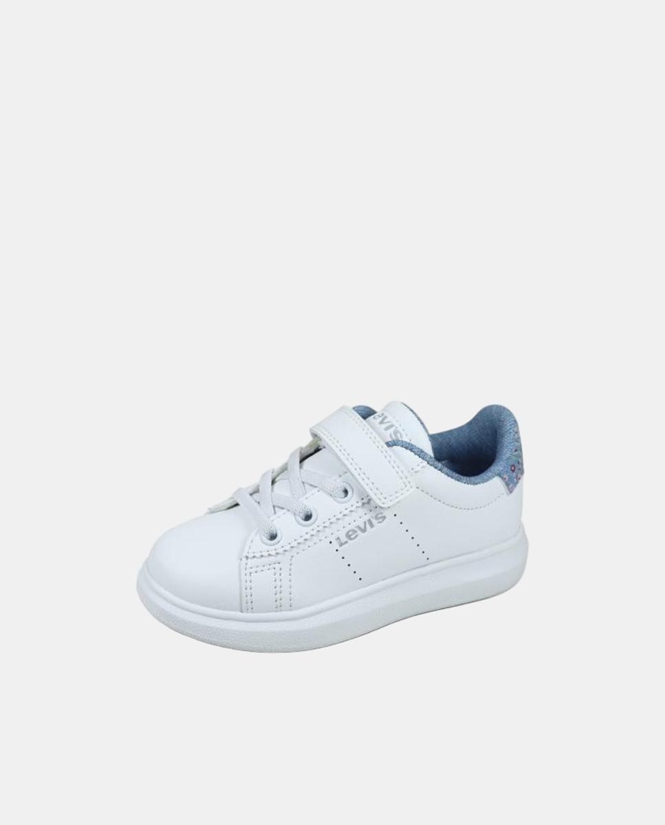 Sapatilhas baixas infantis com elástico e velcro Levi's kidswear Branco-4