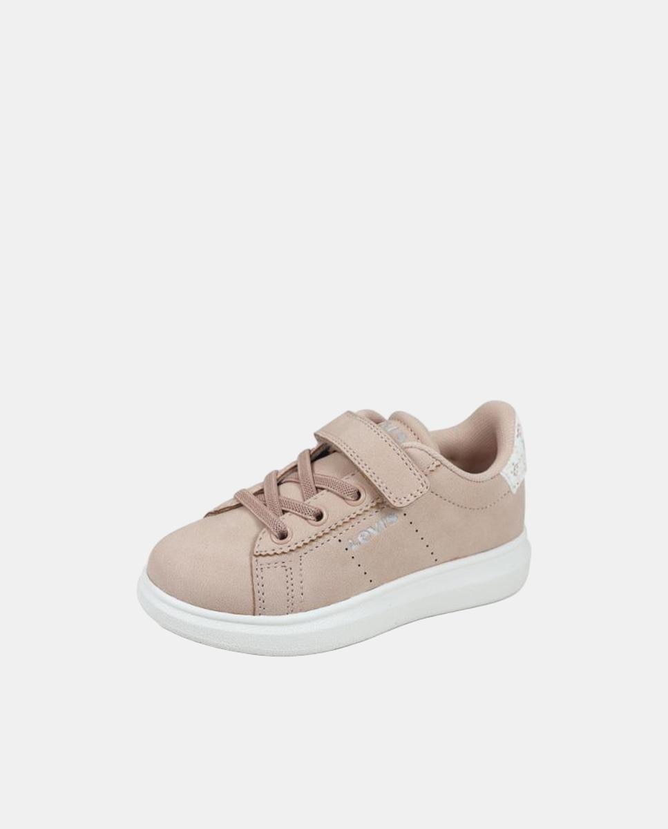 Sapatilhas baixas infantis com elástico e velcro Levi's kidswear Rosa-pálido-4
