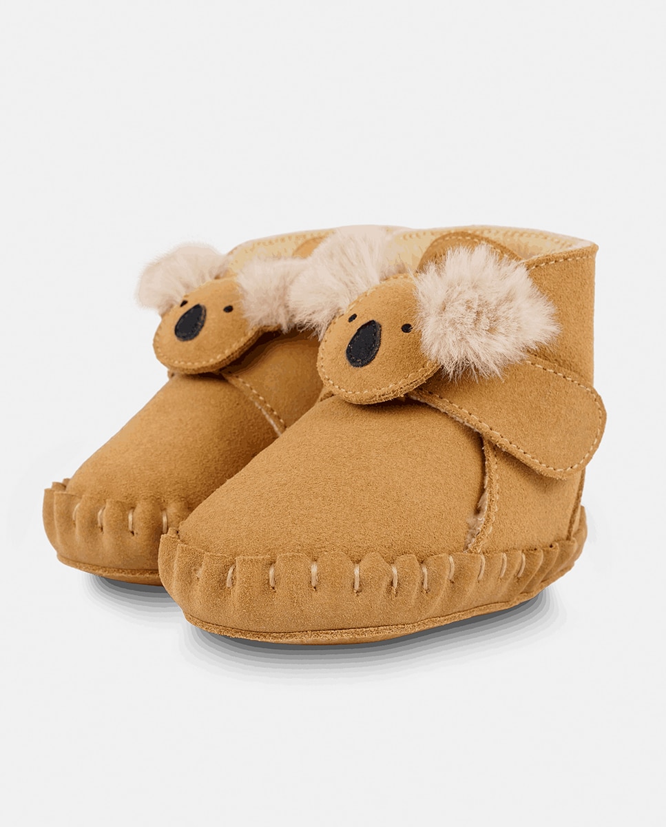 Zapato de bebé con velcro - Donsje - Beige Beige-4