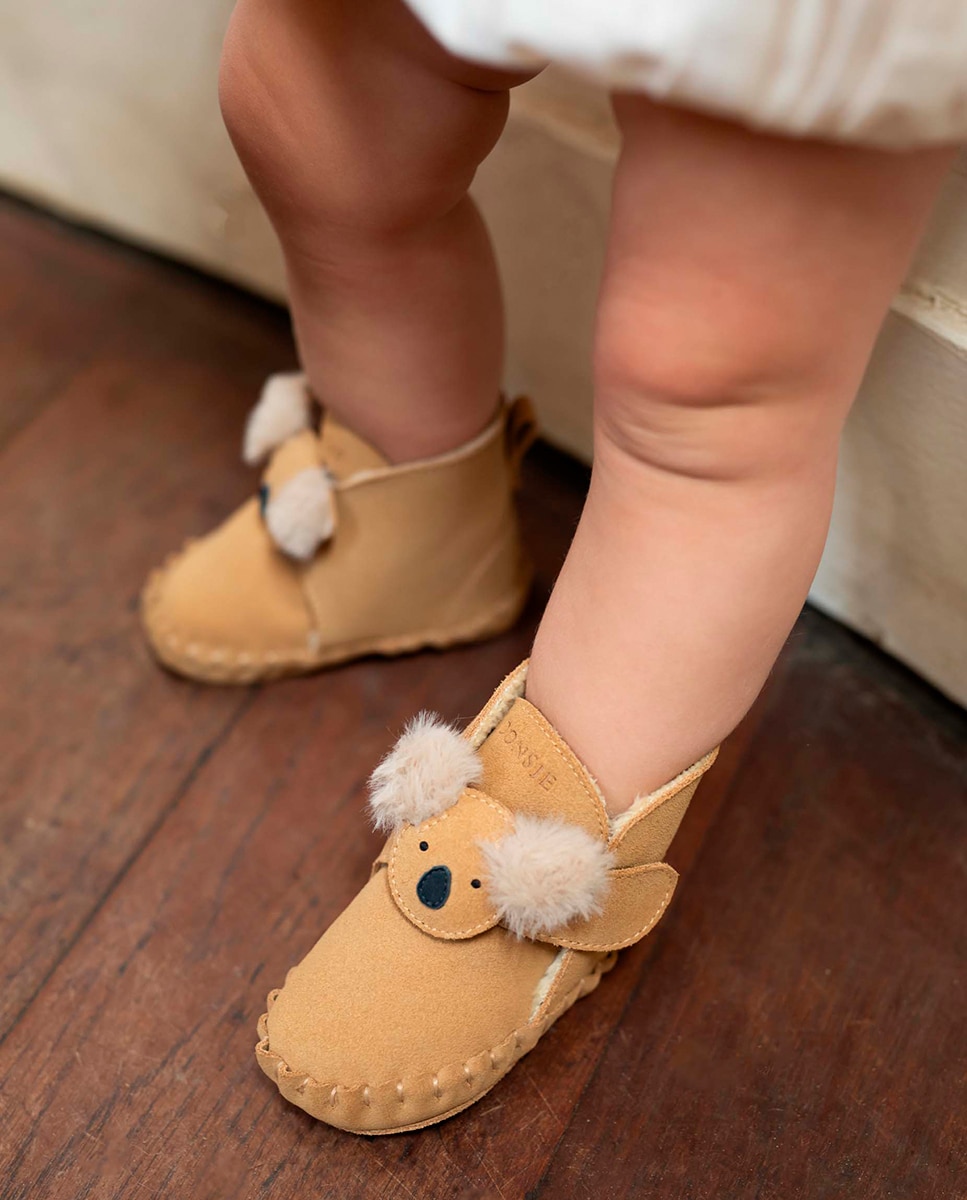 Zapato de bebé con velcro - Donsje - Beige Beige-5