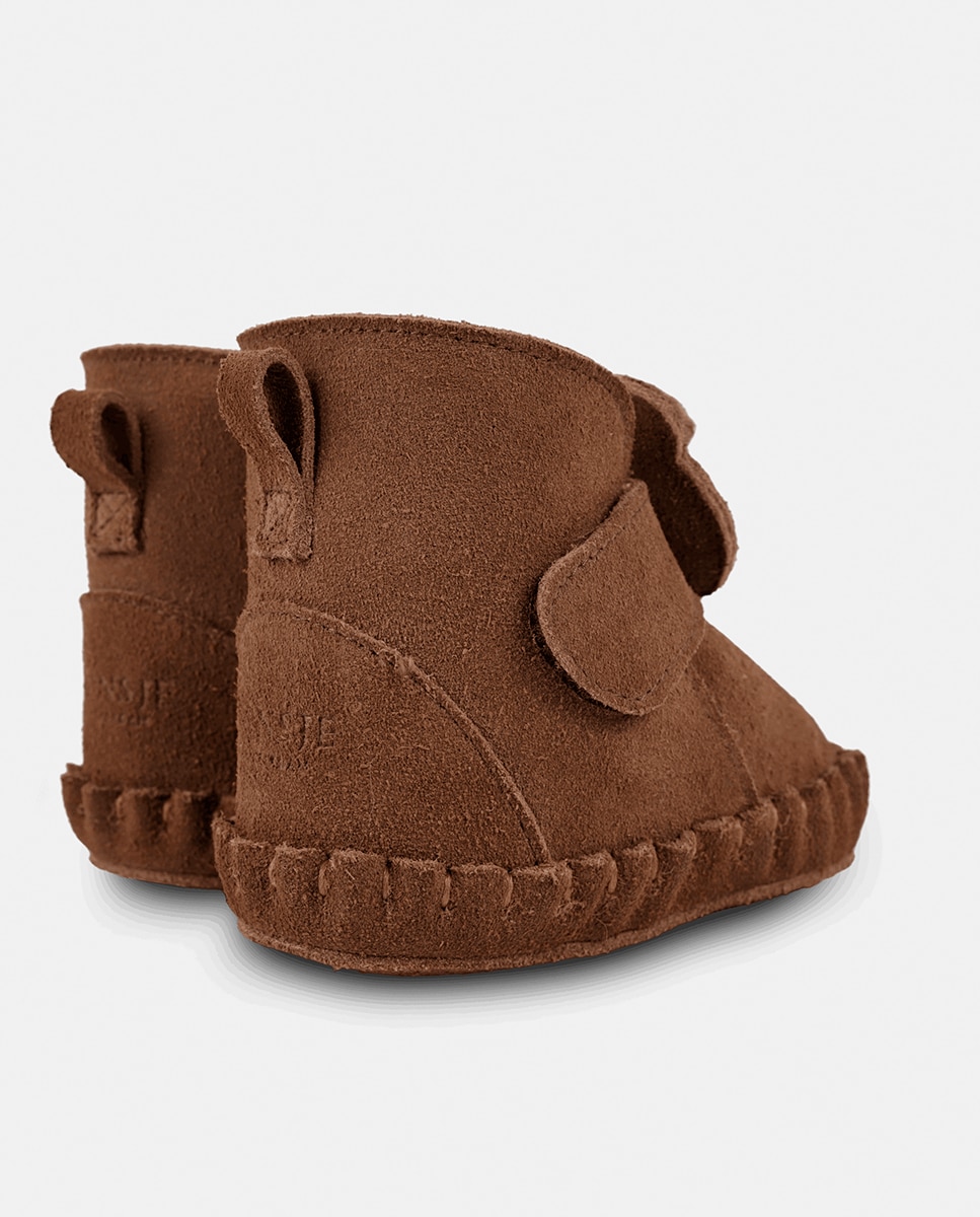 Sapatos de Bebé com Velcro Donsje Castanho-3