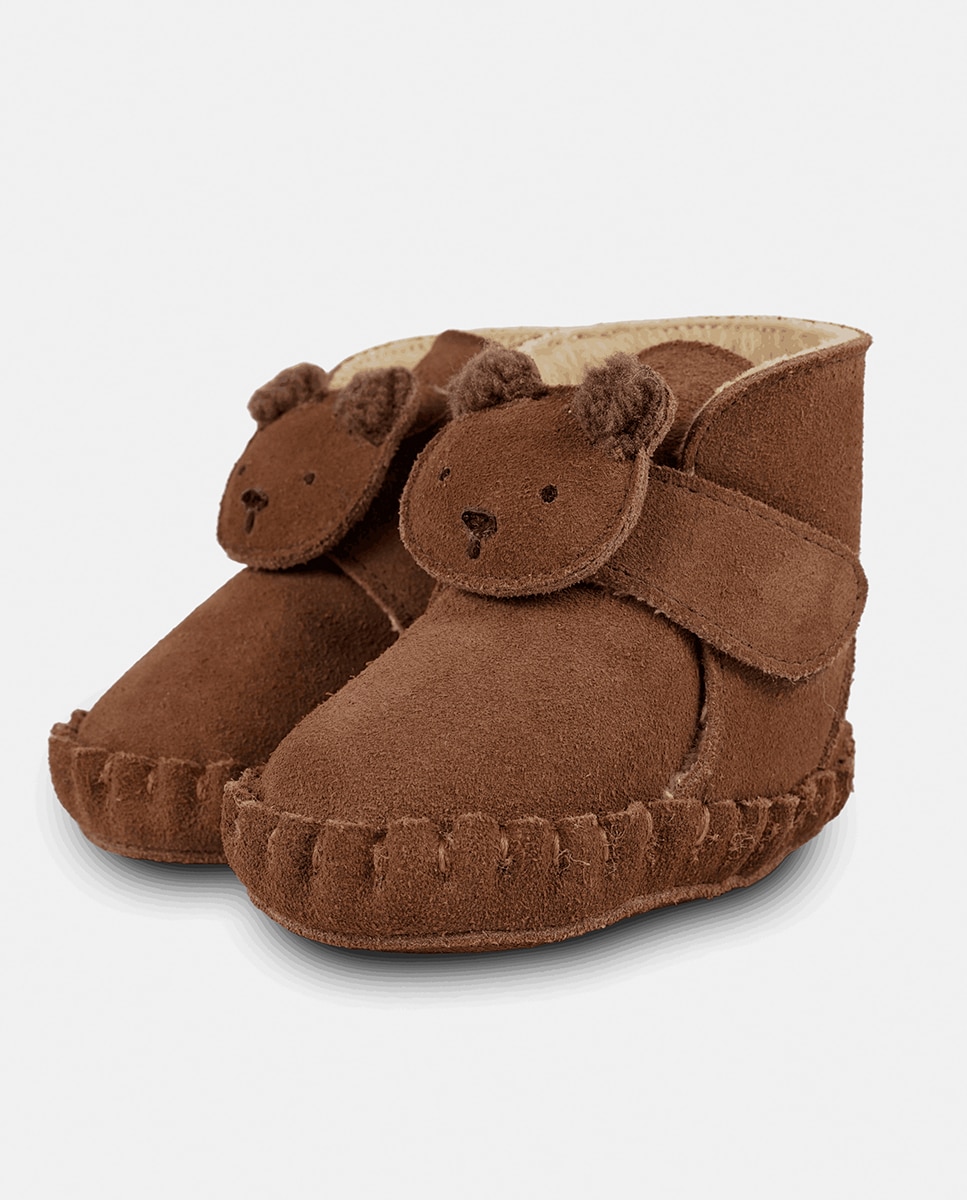 Sapatos de Bebé com Velcro Donsje Castanho-4
