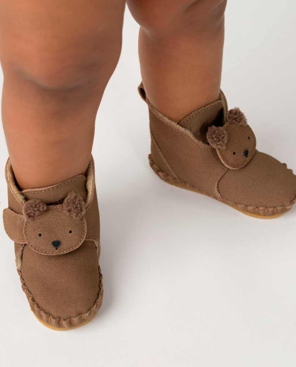 Sapatos de Bebé com Velcro Donsje Castanho-5