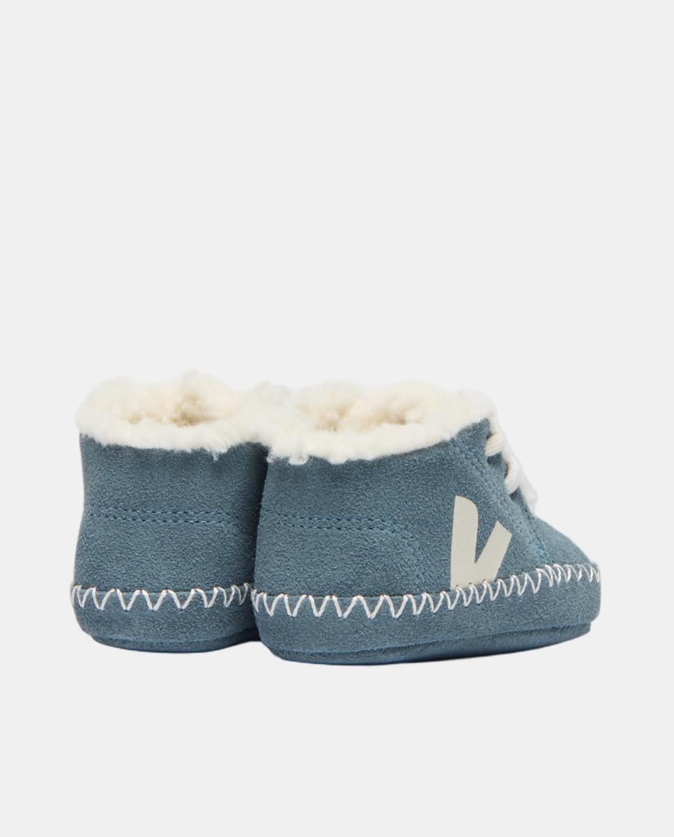 Sapatilhas de Bebé em Camurça Modelo Winter Light ZZ Veja Azul Céu-2