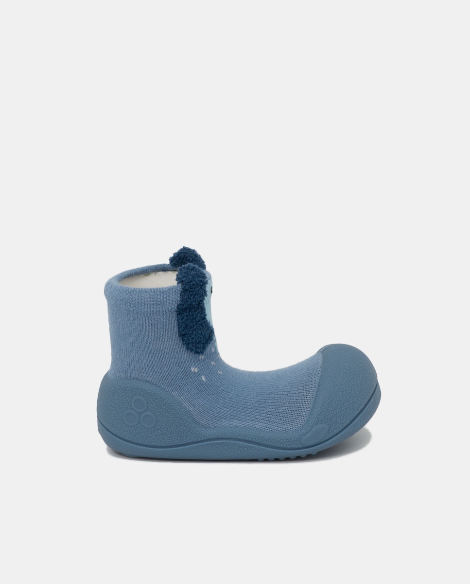 Pantufas de Bebé com Desenho de Elefante e em Algodão - Azul Attipas Azul-1