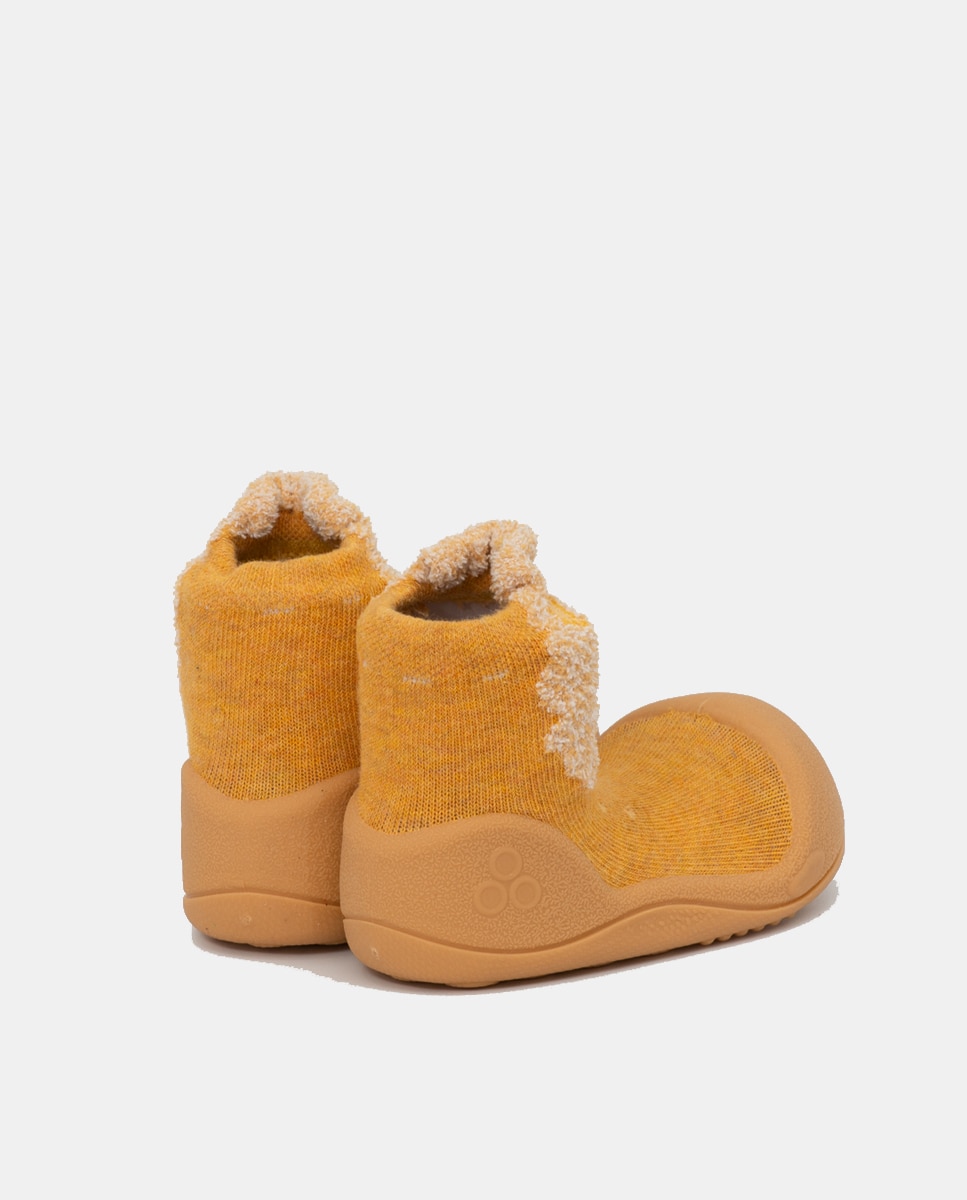 Pantufas de Bebé com Desenho de Leão e em Algodão - Amarelo Attipas Amarelo-5