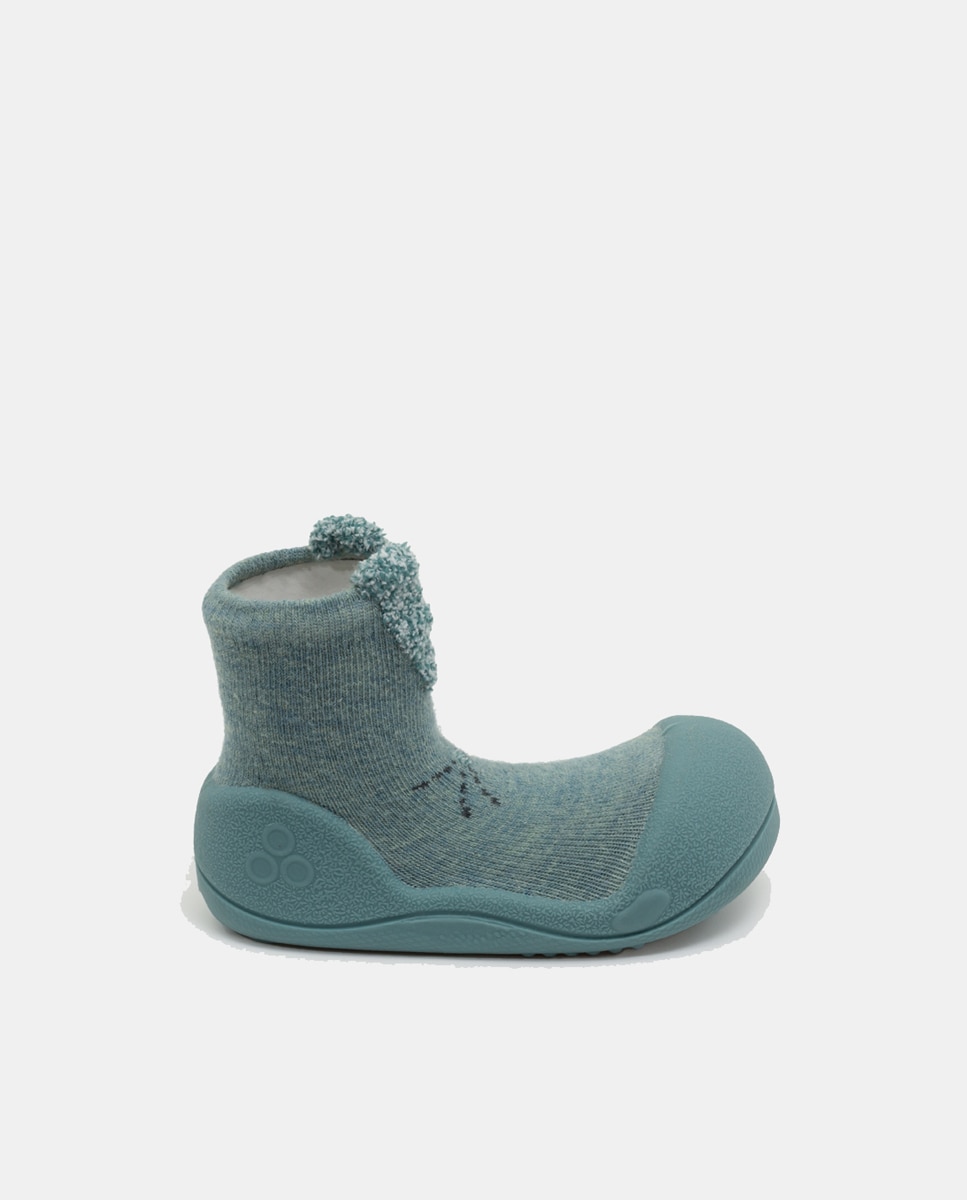 Pantufas de Bebé com Desenho de Coelho e em Algodão Attipas Azul-1