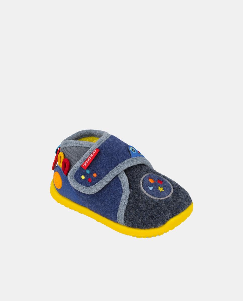 Pantufas Barefoot para Primeiros Passos com Biqueira Espaçosa Biomecanics Azul-marinho-4