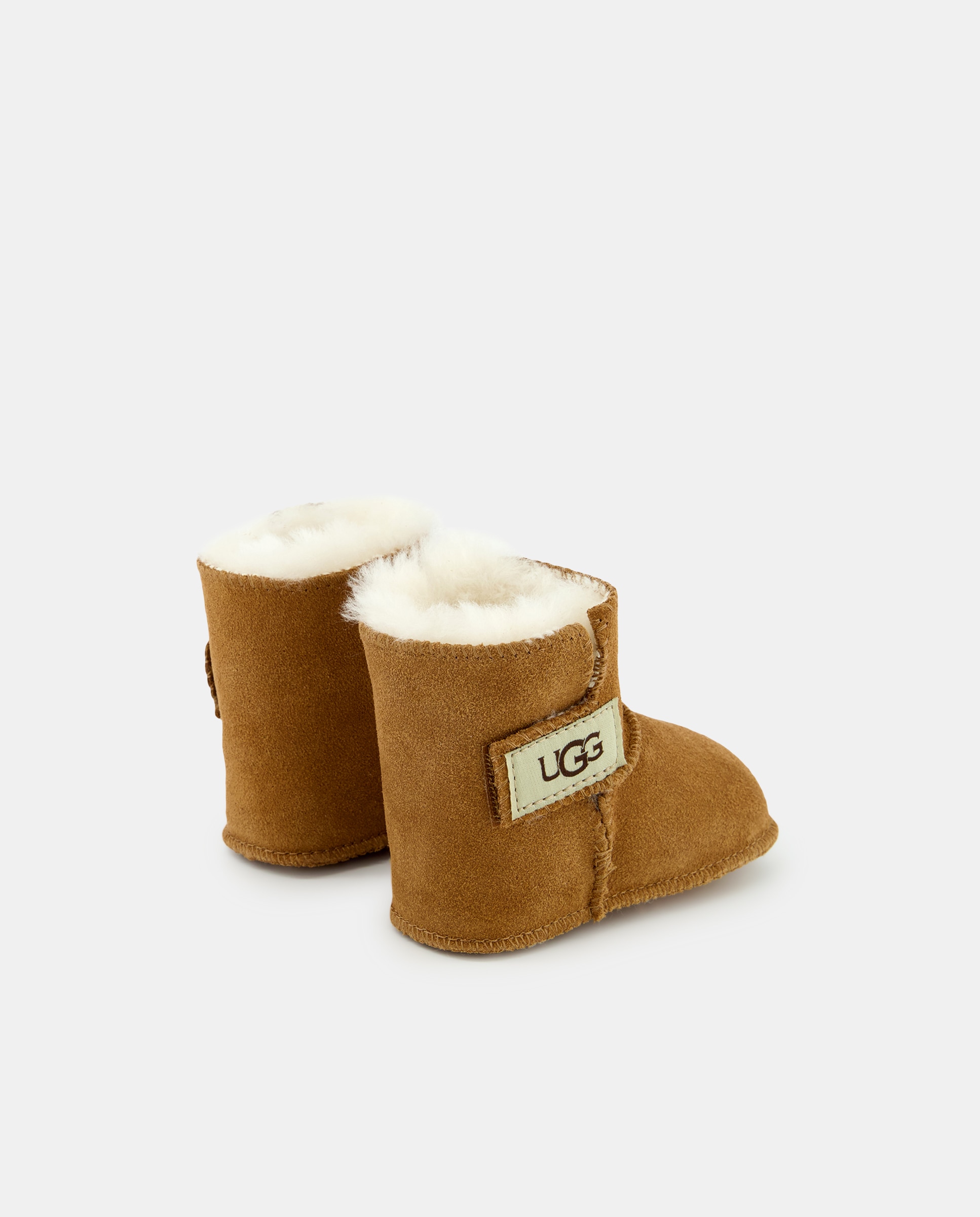 Botas Erin de Bebé com Fecho Aderente e Forro Interior de Lã Castanho-3
