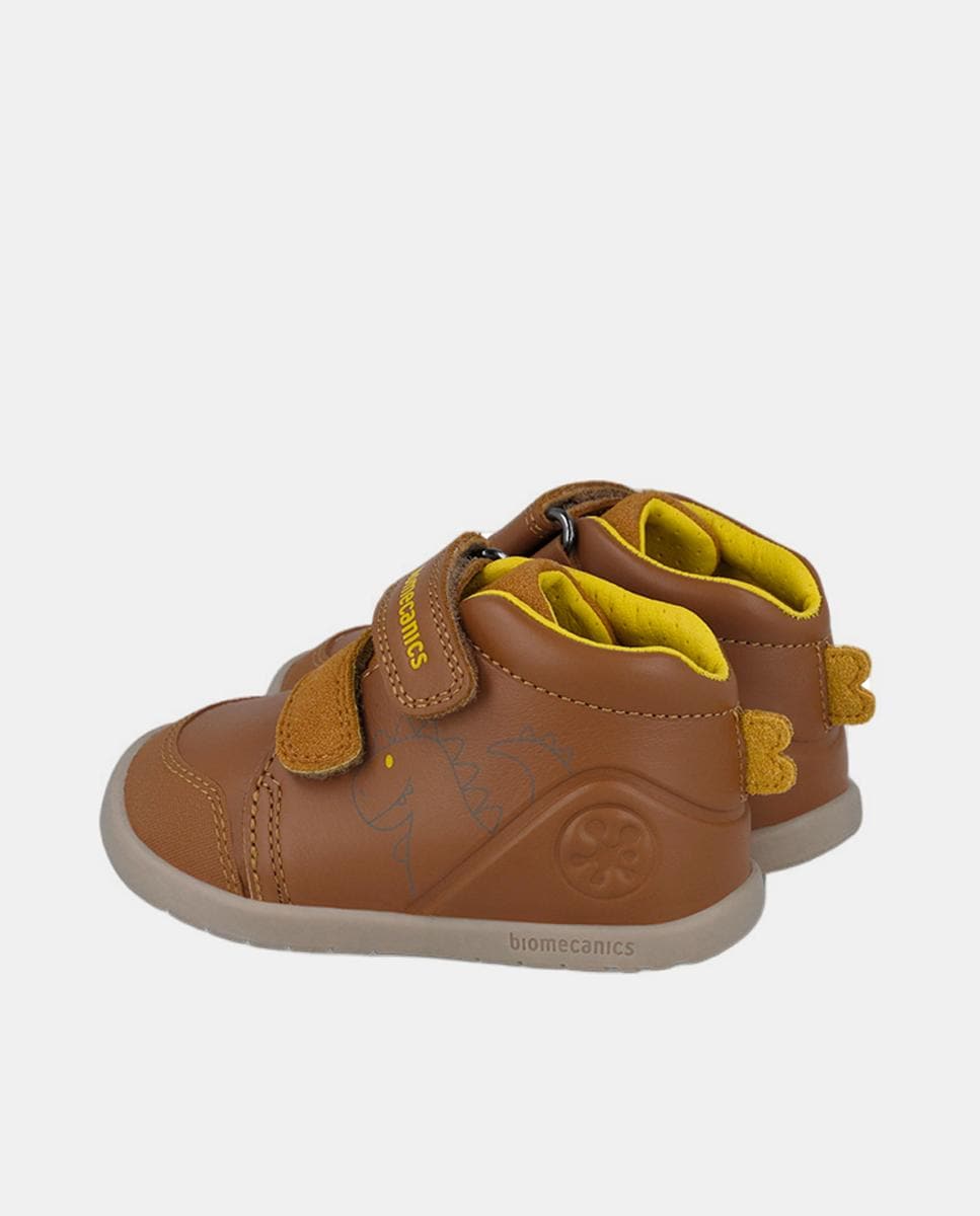 Botins em Pele com Velcro Duplo Couro-3