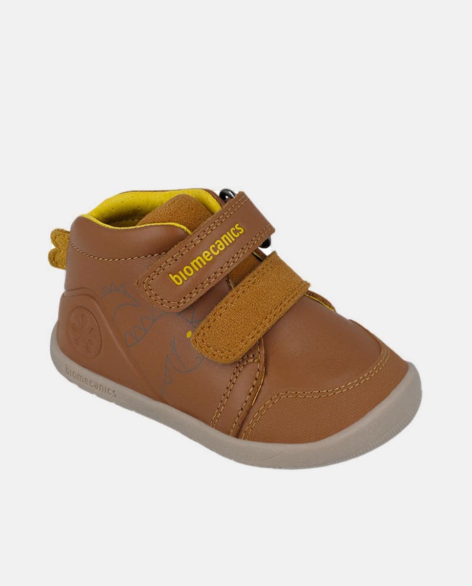 Botins em Pele com Velcro Duplo Couro-4
