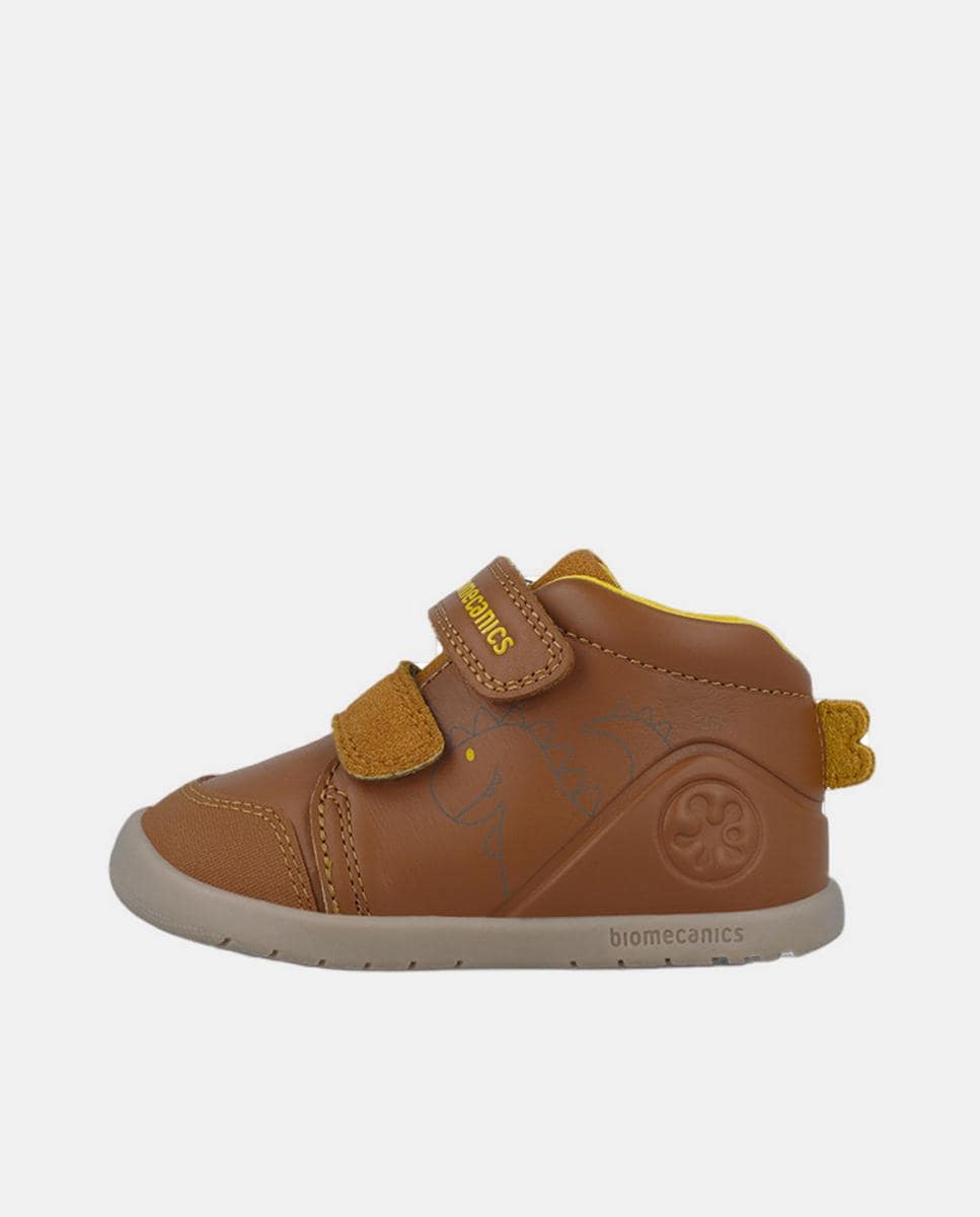 Botins em Pele com Velcro Duplo Couro-5