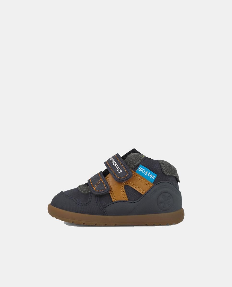 Botins Barefoot Resistentes à Água para Primeiros Passos com Biqueira Redonda Biomecanics Azul-marinho-2