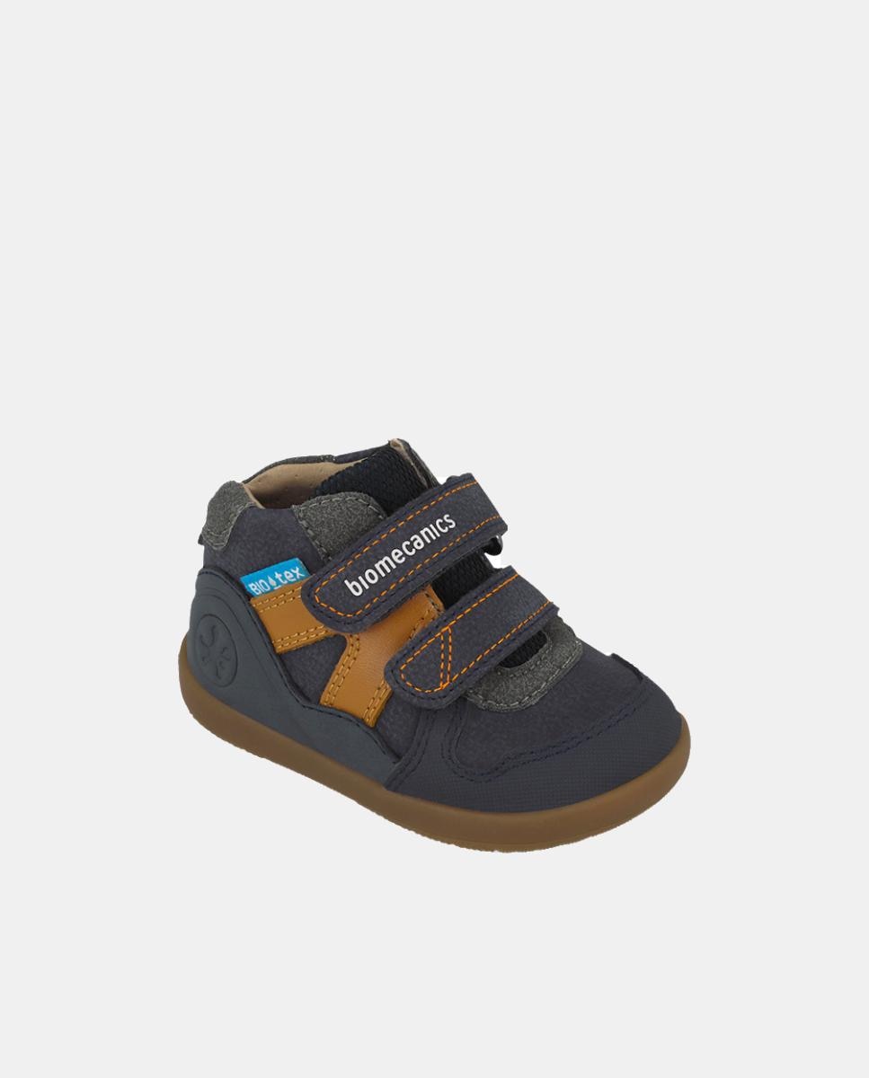Botins Barefoot Resistentes à Água para Primeiros Passos com Biqueira Redonda Biomecanics Azul-marinho-4