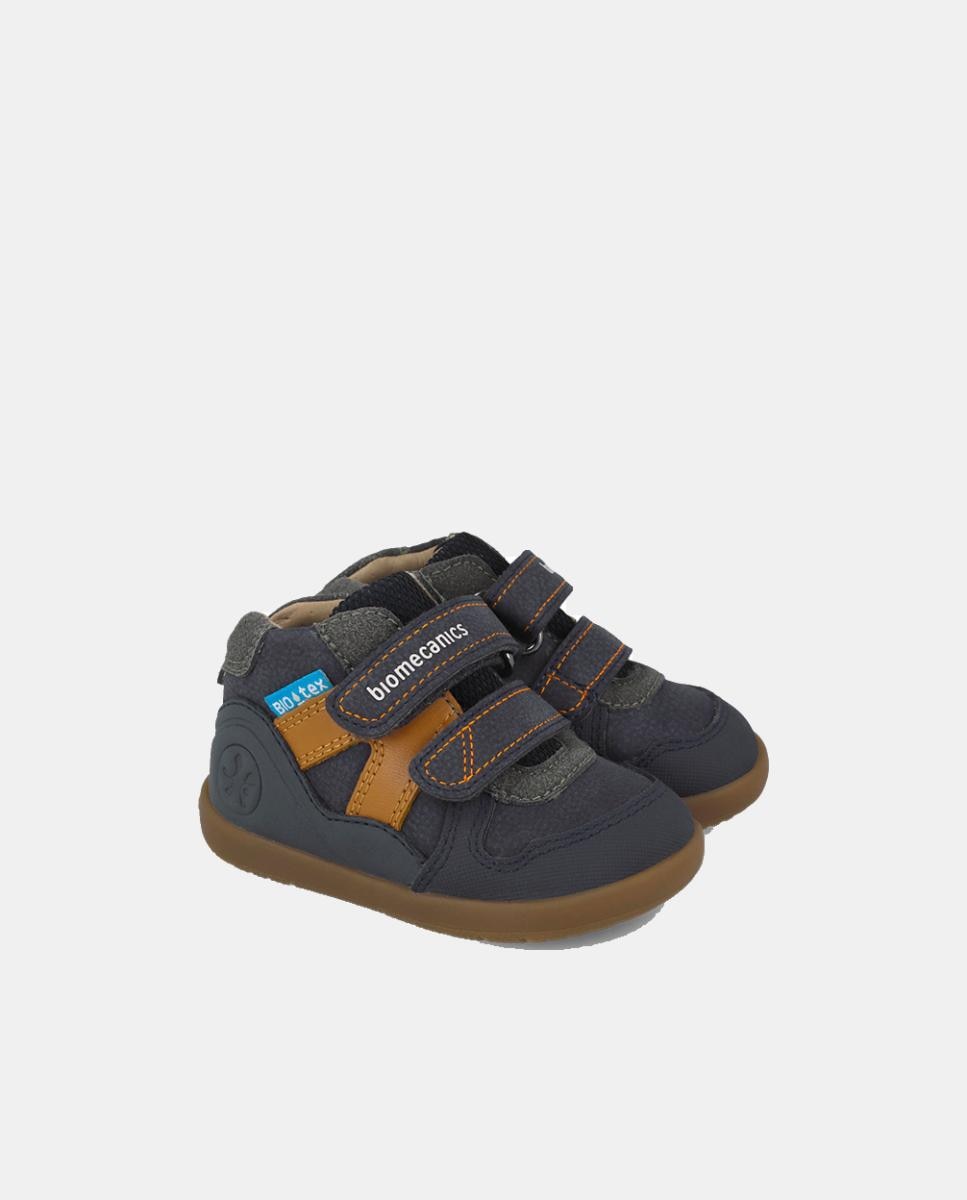 Botins Barefoot Resistentes à Água para Primeiros Passos com Biqueira Redonda Biomecanics Azul-marinho-5
