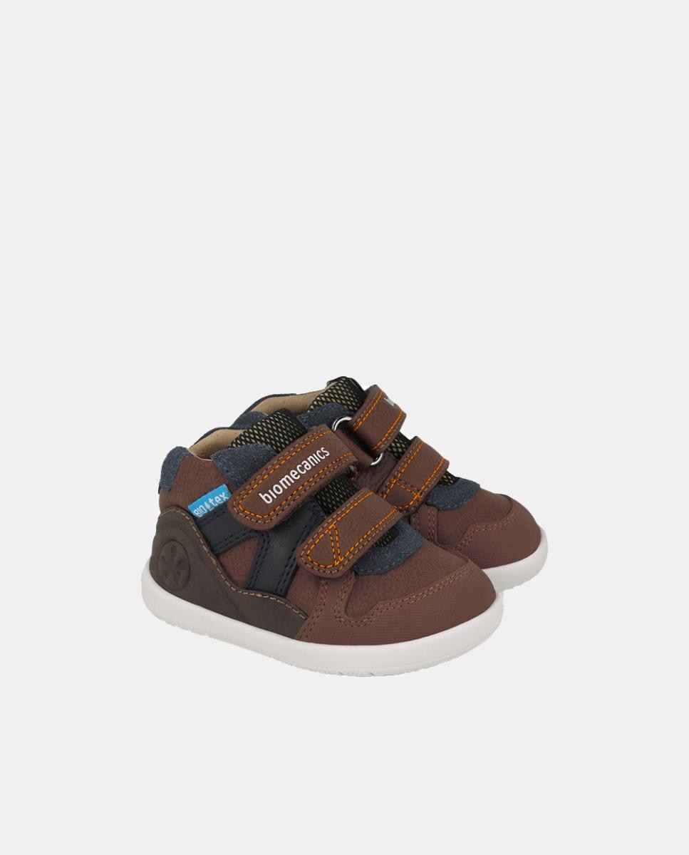 Botins Barefoot Resistentes à Água para Primeiros Passos com Biqueira Redonda Biomecanics Castanho-5