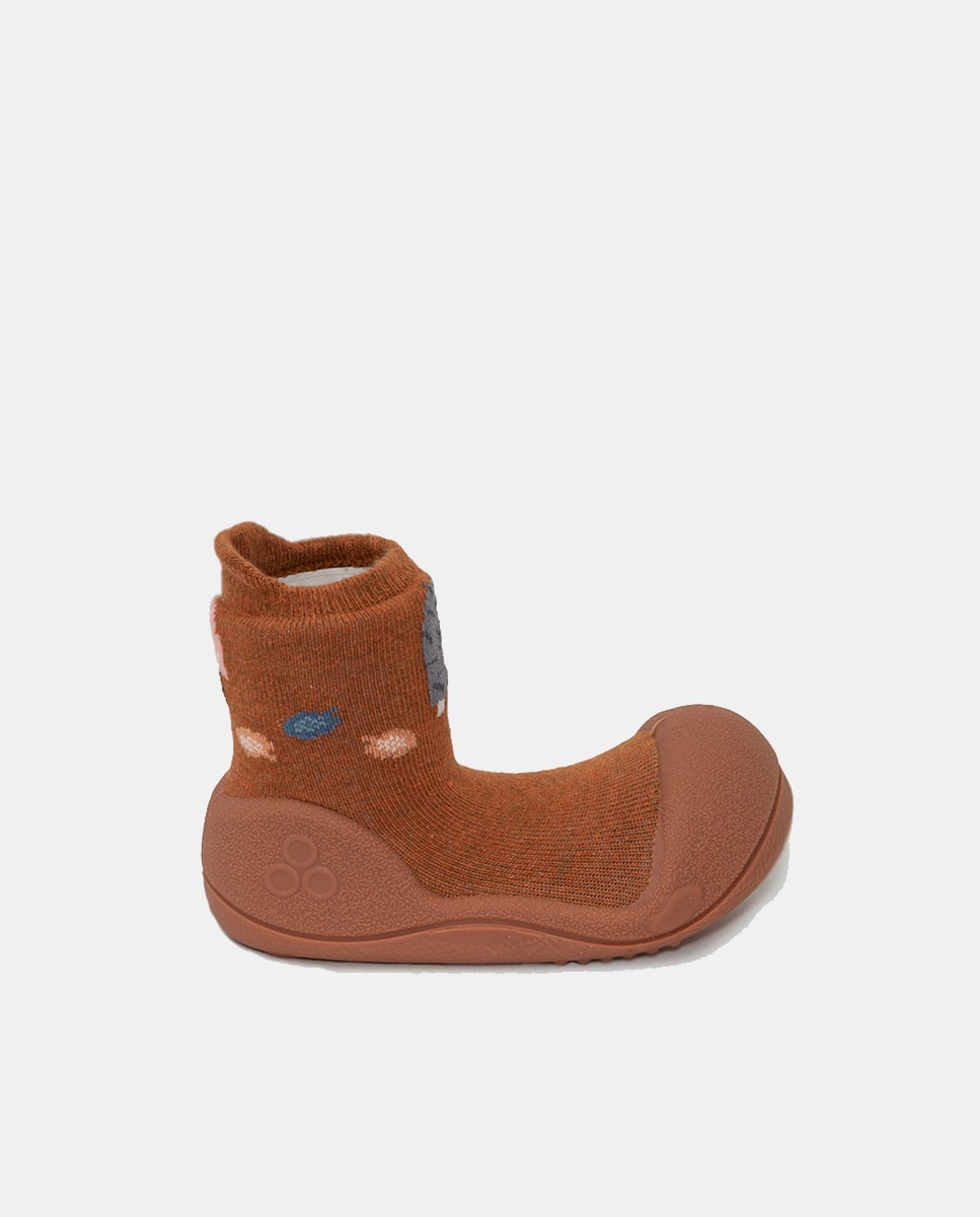 Botas de Tricot de Bebé Attipas Castanho-1