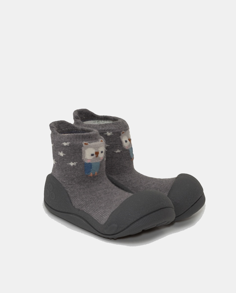 Botas de Tricot de Bebé Attipas Cinzento-2