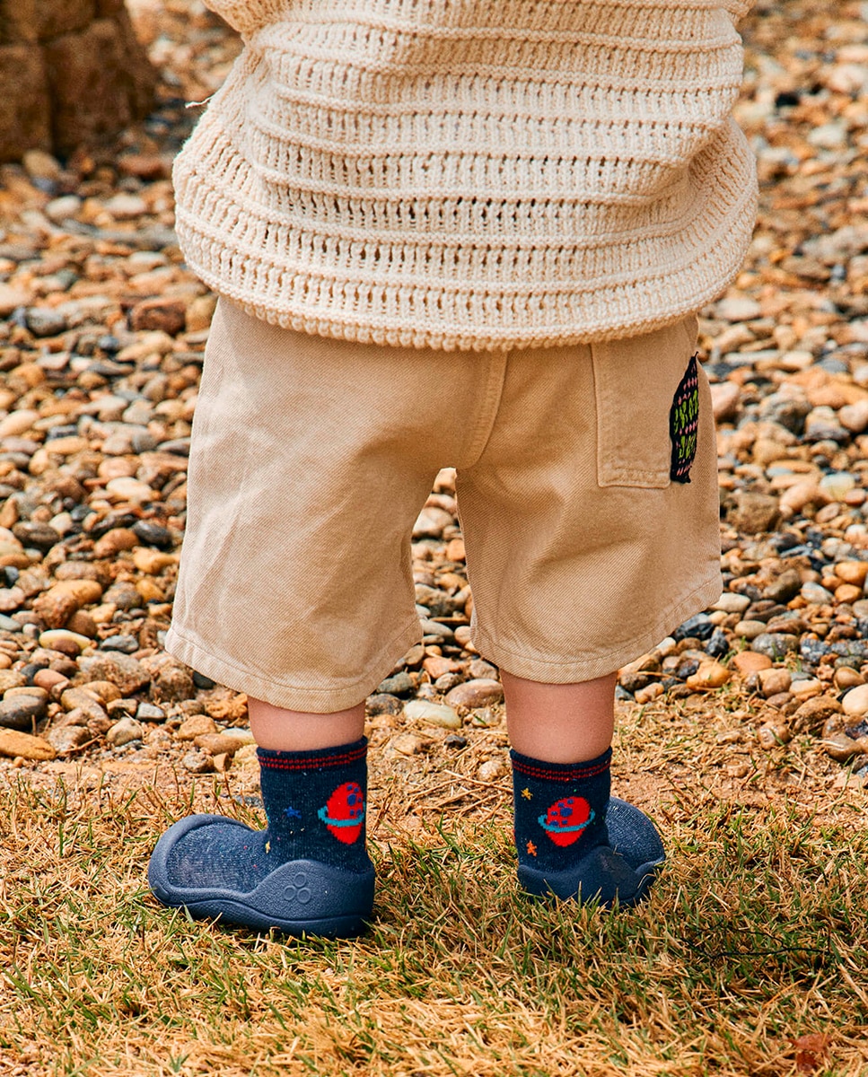 Botas de Tricot de Bebé Attipas Azul-marinho-6