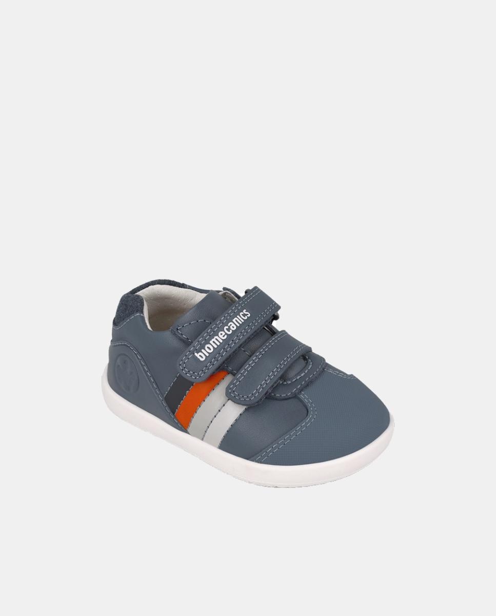 Sapatilhas Barefoot para Primeiros Passos com Biqueira Espaçosa Biomecanics Azul-4