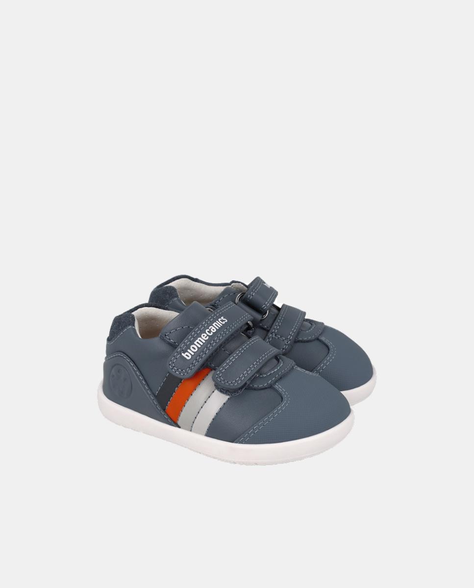 Sapatilhas Barefoot para Primeiros Passos com Biqueira Espaçosa Biomecanics Azul-5