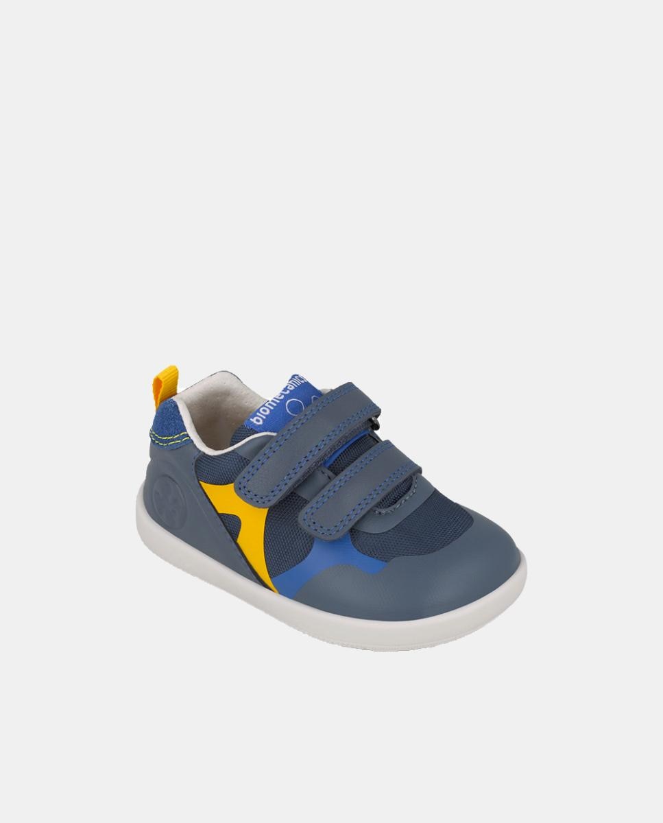 Sapatilhas Barefoot para Primeiros Passos com Biqueira Espaçosa Biomecanics Azul-4