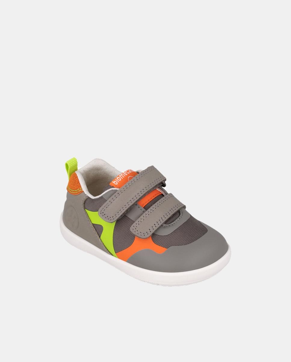 Sapatilhas Barefoot para Primeiros Passos com Biqueira Espaçosa Biomecanics Cinzento-4