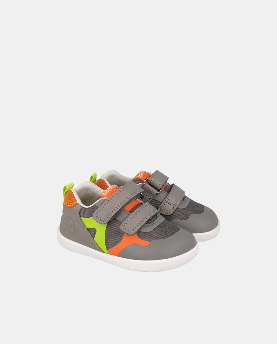 Sapatilhas Barefoot para Primeiros Passos com Biqueira Espaçosa Biomecanics Cinzento-5