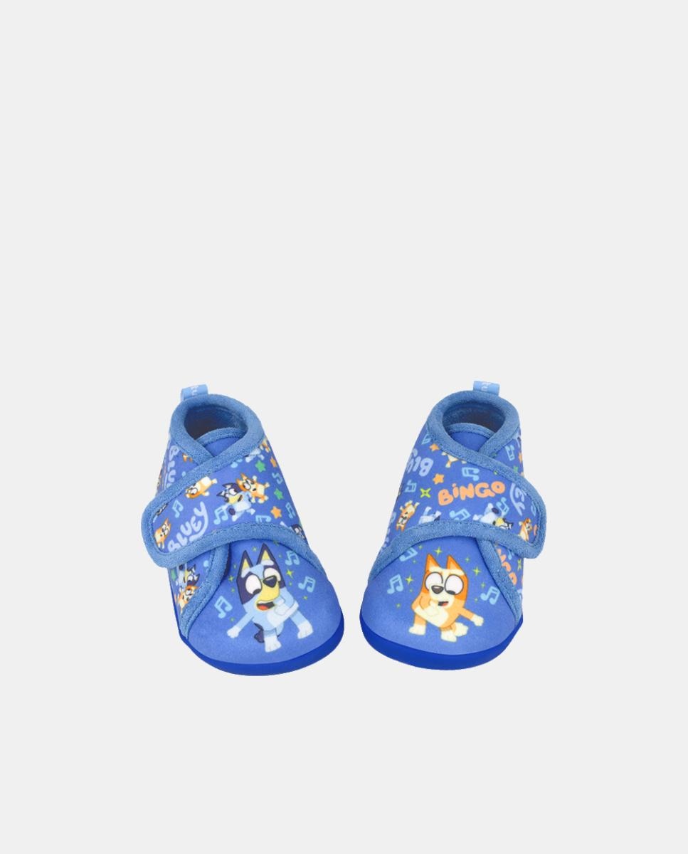 Pantufas barefoot Bluey  com fecho de velcro Azul-4