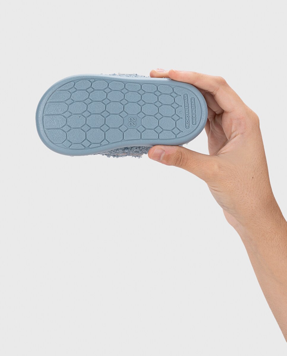 Zapatilla de estar por casa para niños y niñas con detalle de erizo, de concepto barefoot medium. - Igor - Azul índigo Azul índigo-5