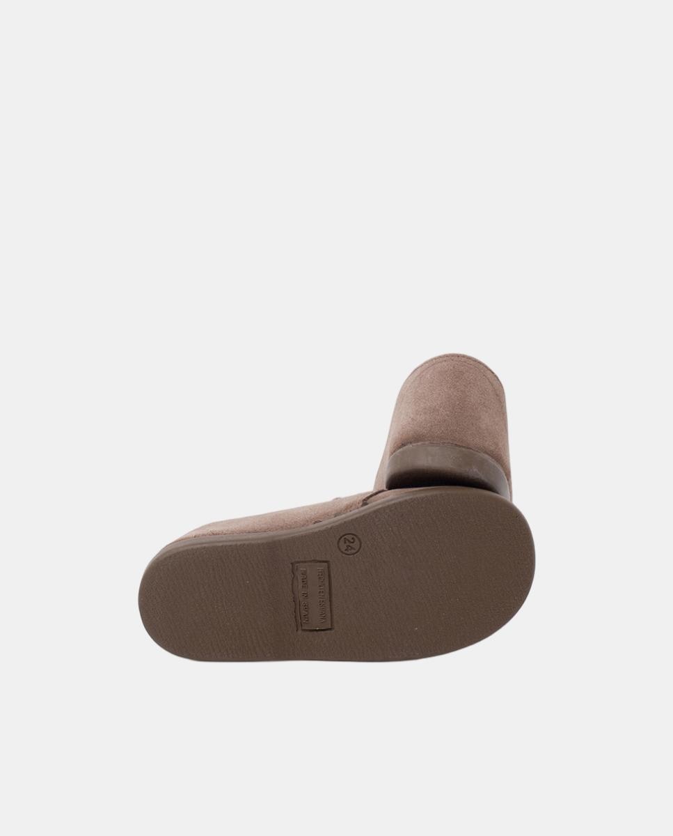 Bluchers em Croute com Atacadores e Sola Fina Pisamonas Taupe-2