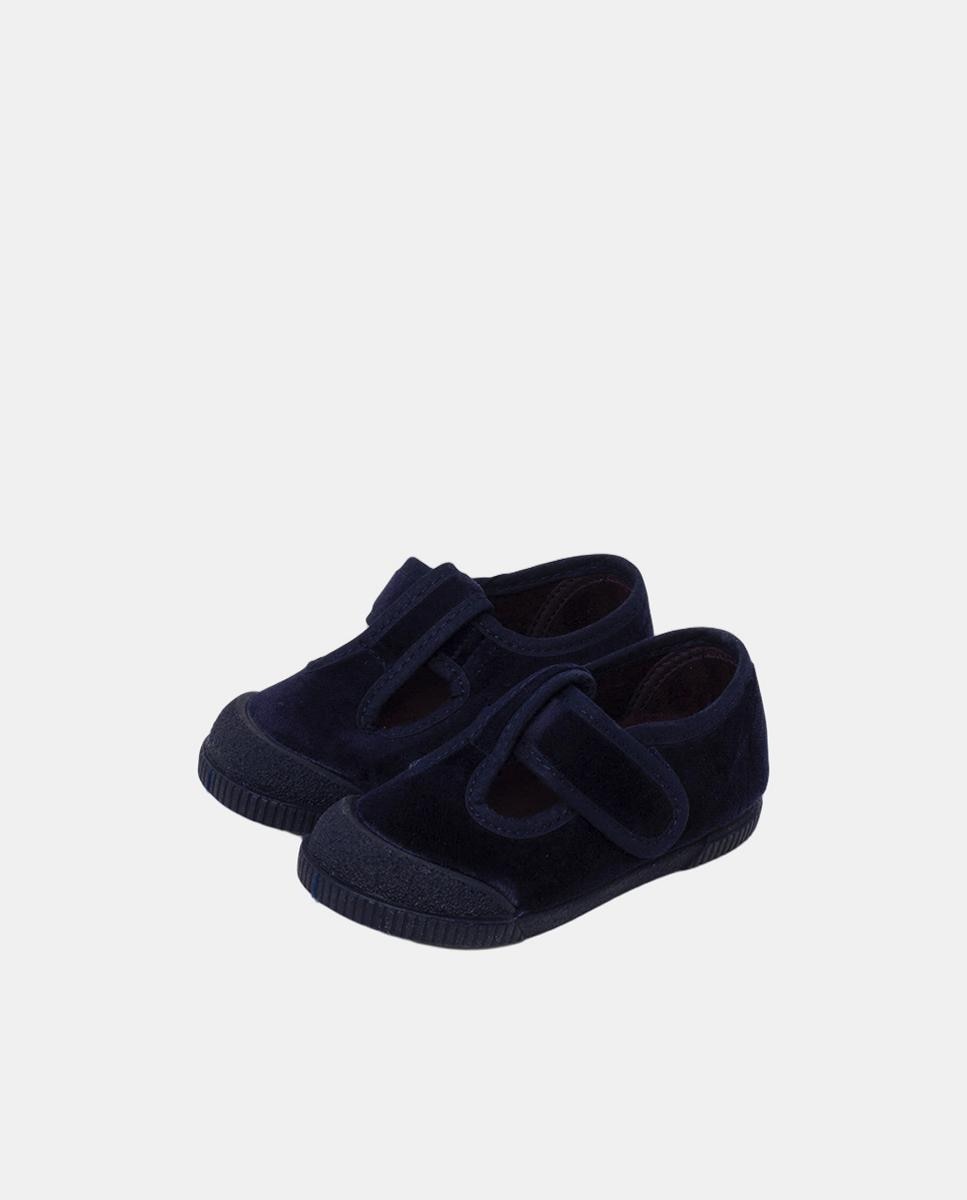 Pepitos barefoot terciopelo puntera goma - Pisamonas - Azul oscuro Azul oscuro-3