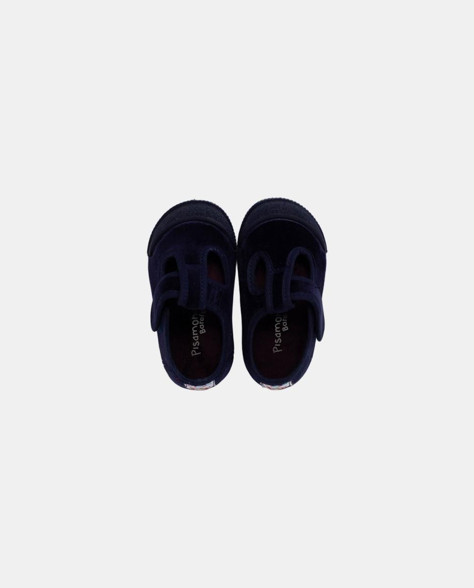Pepitos barefoot terciopelo puntera goma - Pisamonas - Azul oscuro Azul oscuro-4