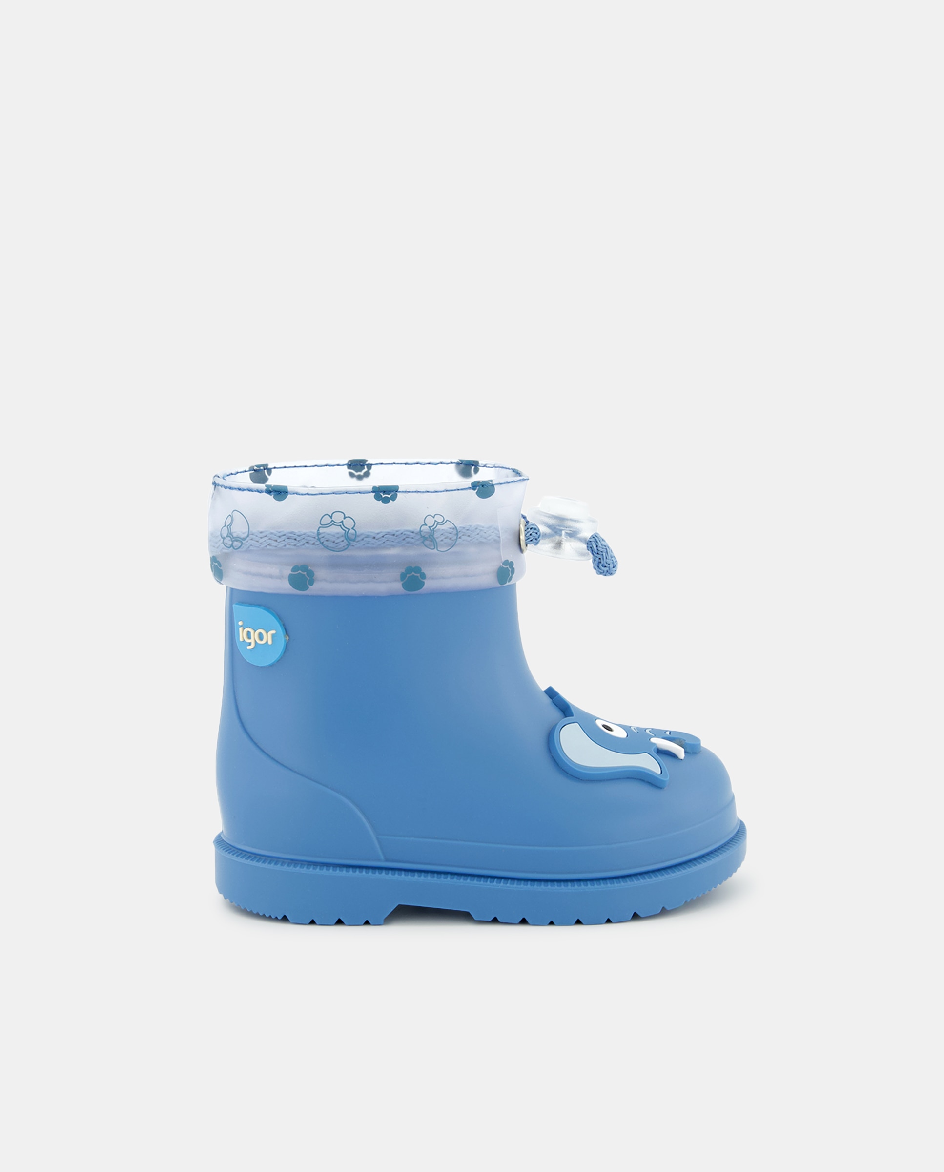 Galochas de Bebé com Cordão Ajustável e Detalhe de Elefante - Azul Igor Azul-1