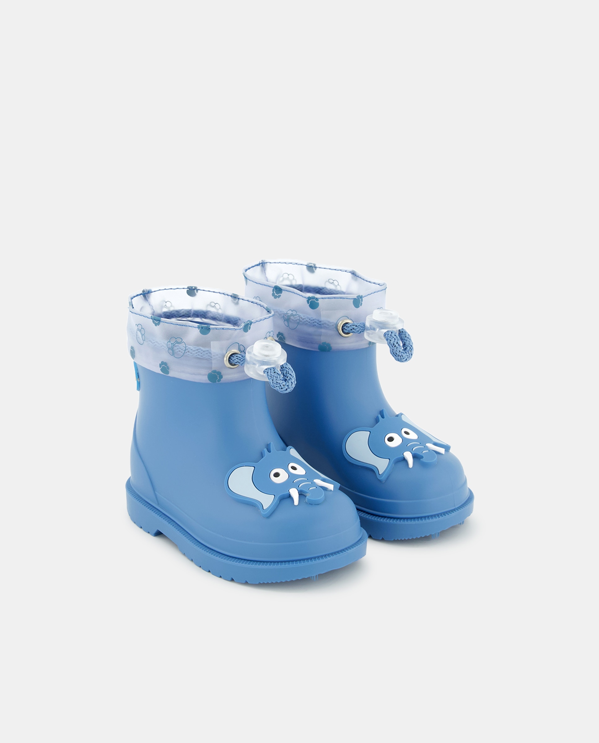 Galochas de Bebé com Cordão Ajustável e Detalhe de Elefante - Azul Igor Azul-2